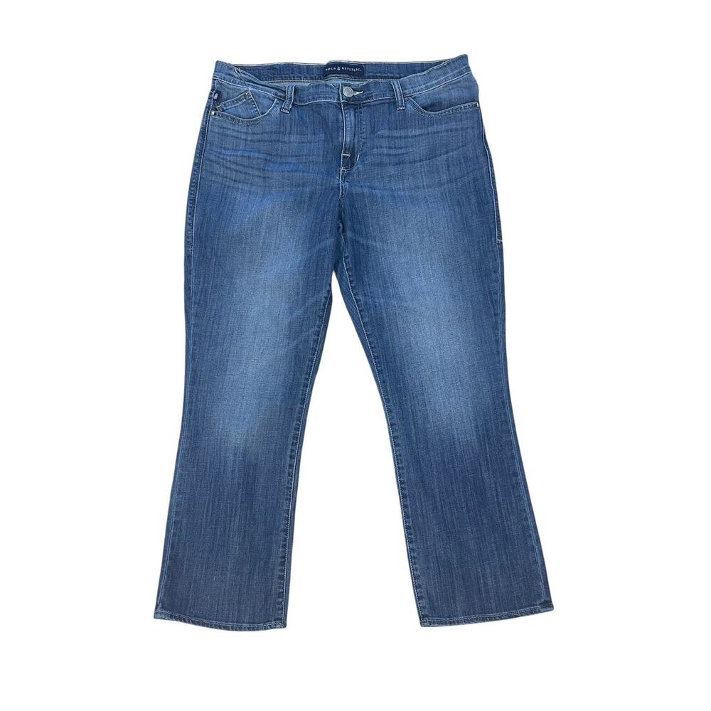 Rock & Republic Capri Jeans Kendall Size 16 Back Flap Pockets Stretch Cropped